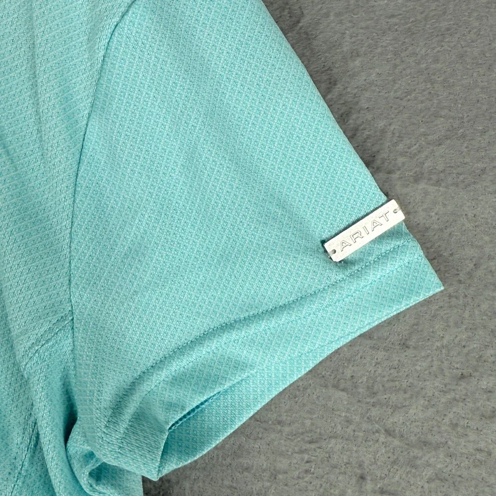 Ariat TEK Polo Shirt Womens XS Blue Pullover Top Outdoor Comfort - Picture 4 of 11